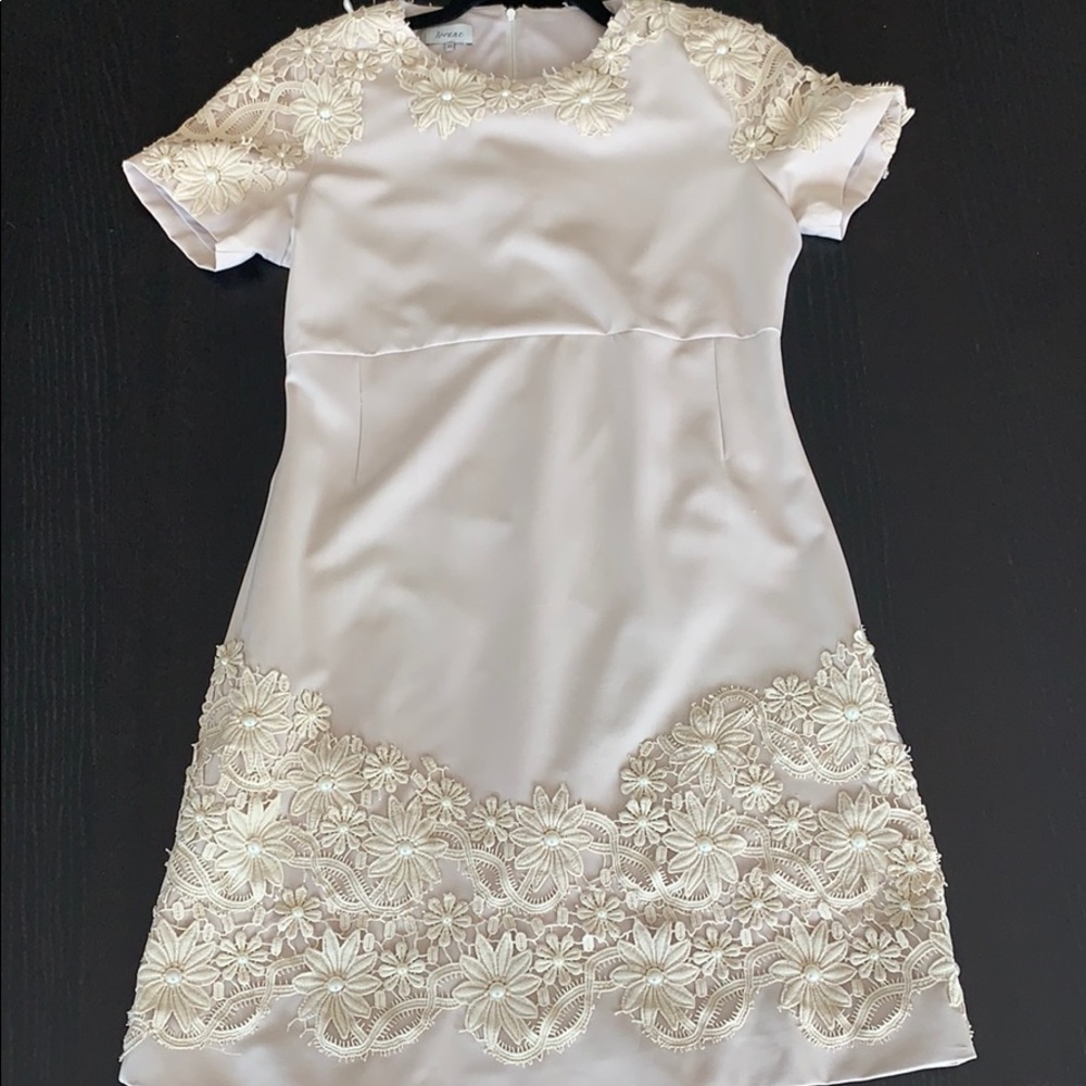 Beige mini dress